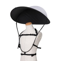 コンパクト折畳式ハンズフリー作業日傘(ホワイト色)