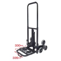手動階段昇降台車耐荷重60Kg(平地走行時引き出し式補助輪付 段差移動対応カート)