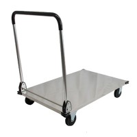 大型折りたたみ式ステンレス製台車 耐荷重200kgブレーキ付