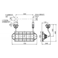 安全増防爆形LED捕虫器（直付形/ハブサイズ16）