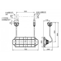 安全増防爆形LED捕虫器（パイプ吊形/ハブサイズ16）