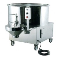 ステンレス食品パン型ミキサー（200L）底部開口扇型スライド式