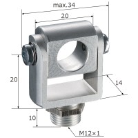 角度調整機能付取付金具(M12ボルト)