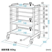 マルチ作業テーブルカートワゴン