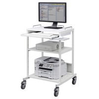 工場向け立ち作業PC作業机ワゴン