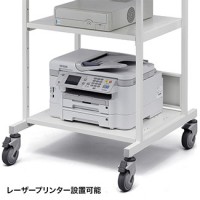 工場向け立ち作業PC作業机ワゴン