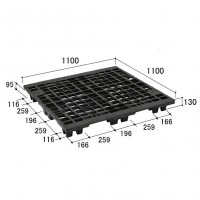 輸出梱包用ワンウェイパレット（1100×1100×130）ネスティング型/10枚