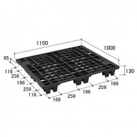 輸出梱包用ワンウェイパレット（1150×1000×130）ネスティング型/10枚