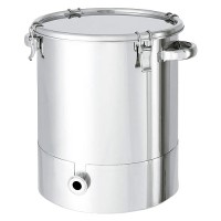 傾斜底仕様SUS304ステンレス容器（10L）クリップ密閉タイプ