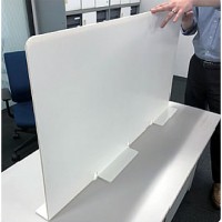 コロナ対策飛沫感染防止卓上衝立白色（690×650）