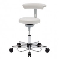 フットペダル昇降ワーキングチェア手を使わず高さ調整 (抗菌・耐アルコール 日本製)ナイロン双輪