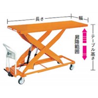 足踏み油圧式長尺テーブルハンドリフター
