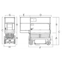 超小型充電式電動高所作業台タイヤタイプ(4.5m)