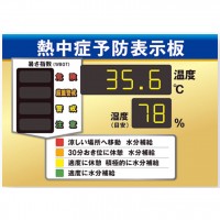 薄型軽量熱中症予防温湿度表示計(A3サイズ)日本製