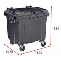 ドイツ製大型キャスター付ゴミ箱(1100L)