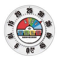 大型屋外防雨温湿度計(Φ300mm)