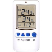 アラーム付デジタル温湿度計熱中症指数露点表示切