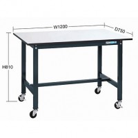 キャスター軽量作業台（1200×750×810）均等荷重150kg