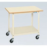 軽量小型キャスター作業台ポリエステル天板仕様 均等荷重40kg（750×500×600mm）本体アイボリー