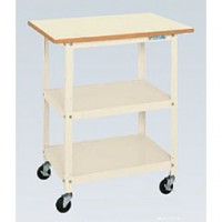 軽量小型キャスター作業台ポリエステル天板仕様 均等荷重40kg（750×500×800mm）本体アイボリー
