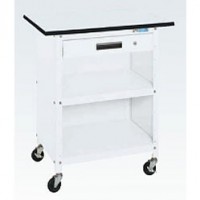 軽量小型キャスター作業台ポリエステル天板仕様 均等荷重40kg（750×500×800mm）本体パールホワイト