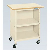 軽量小型キャスター作業台ポリエステル天板仕様 均等荷重40kg（750×500×800mm）本体アイボリー