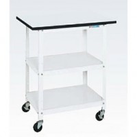 軽量小型キャスター作業台ポリエステル天板仕様 均等荷重40kg（750×500×800mm）本体パールホワイト