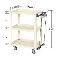 ハンドブレーキ付ワゴンカート(150KG)