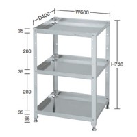 ステンレス小型作業台固定ワゴンＳＵＳ３０４