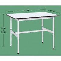 上下伸縮高さ調整軽量作業台(均等荷重150kgメラミン天板H600-H900mm)