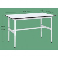 上下伸縮高さ調整軽量作業台(均等荷重150kgメラミン天板H600-H900mm)