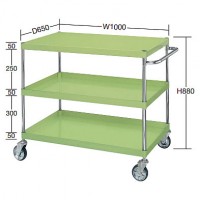 重量用ワゴン台車用棚板（1000×650×50）グリーン