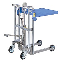足踏み油圧テーブルリフター　ゴム車輪仕様（200kg）