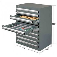 重量型保管庫キャビネット(均等耐荷重200kg・全段オールロック・100%全開)