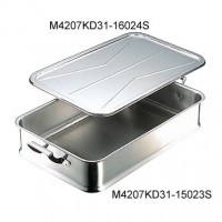 ステンレス製給食バット　取手付き（615×387×H131）
