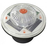 スタッキング対応コーン用ソーラーLED保安灯  5点滅パターンタッチセンサー式