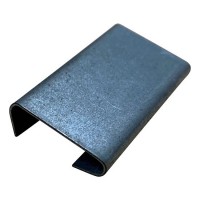 帯鉄用メッキシール（t0.6×W19×L38mm）片足オープンタイプ