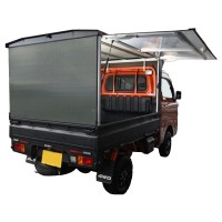 軽トラ荷台取付用三方開きコンテナキット（荷室間口高さ約1280mm）ホワイト
