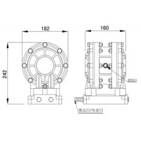 エアー駆動ダイヤフラムポンプ(水物中粘度液体用14L/min))