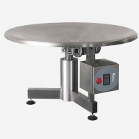 オールステンレス電動回転作業台耐荷重50kg（φ1200mm×H750～800mm回転数0～90rpm）