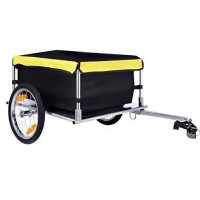 折りたたみ式自転車牽引用トレーラー（コンテナバッグ・フタ付き）