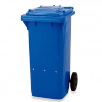 食品廃棄用水切り付きバルブ式ゴミ箱（100L）ブルー
