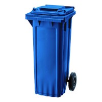 大型キャスター付きゴミ箱（80L）ブルー