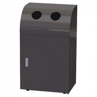 リサイクルゴミ箱(ビン・カン用)サテンブラック