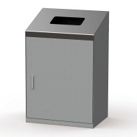 屋内リサイクルゴミ箱（シルバーメタリック）