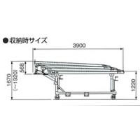 トラック荷台荷卸し伸縮スライドローラーコンベアー(ローラー幅620mm高機高)