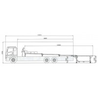 トラック荷台荷卸し伸縮スライドローラーコンベアー(ローラー幅620mm高機高)