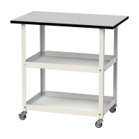 塩ビシート天板付きワゴンRoHS2指令対応（750×450×H738）棚板2枚付