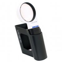 LEDライト付きワイドルーペ（4倍 / φ60mm）スタンド付き
