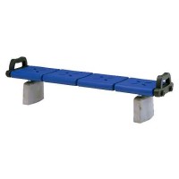PE樹脂リサイクルベンチ PCコンクリート脚（ブルー）